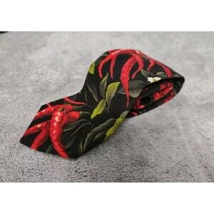 Fresh Impressions Organically Sewn 100% Cotton Outer Chili Pepper Men's Neck Tie